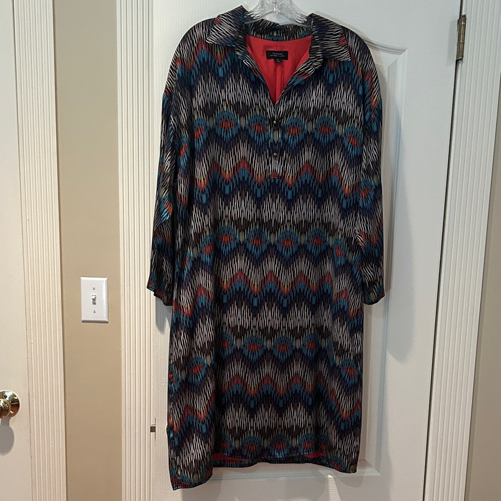 Chic Long Sleeve Patterned Dress